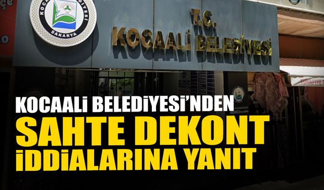 Kocaali Belediye'sinden Sahte Dekont İddialarına Yanıt!
