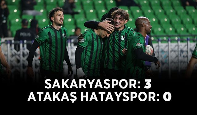 Sakaryaspor: 3 - Atakaş Hatayspor: 0