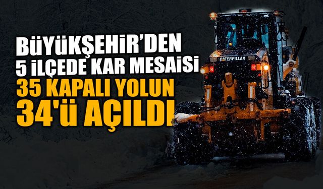 Sakarya'da Kar Mesaisi: 35 Kapalı Yolun 34'ü Açıldı
