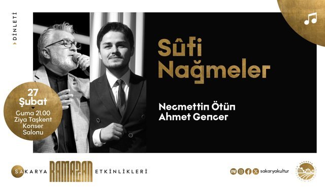 Sûfi Nağmeler Dinletisi Ziya Taşkent’te Sanatseverlerle Buluşacak