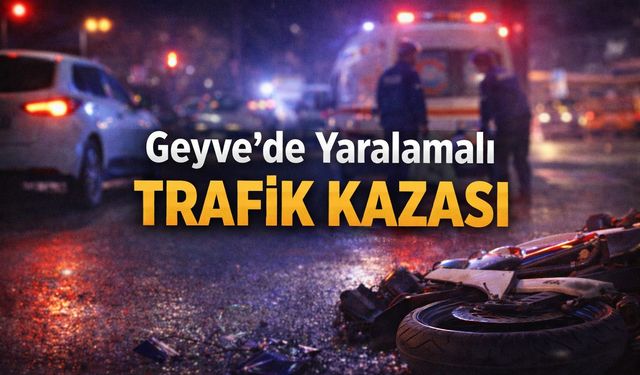 Geyve’de Otomobil ile Motosiklet Çarpıştı