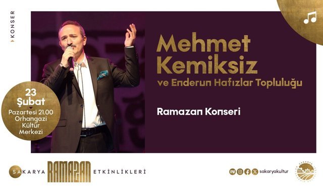 Mehmet Kemiksiz Ramazan Konseriyle Sakaryalılarla Buluşuyor
