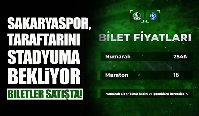 Sakaryaspor Taraftarını Stadyuma Bekliyor: Biletler Satışta!