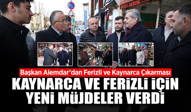Başkan Alemdar; Kaynarca ve Ferizli İçin Yeni Müjdeler Verdi
