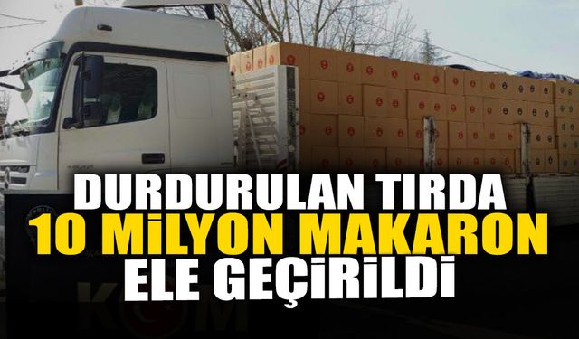 TEM Otoyolu’nda Kaçak Makaron Operasyonu