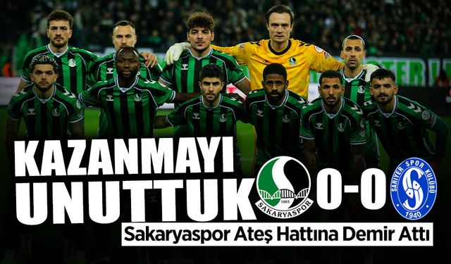 Sakaryaspor Kazanmayı Unuttu: Sakaryaspor 0-0 Sarıyerspor