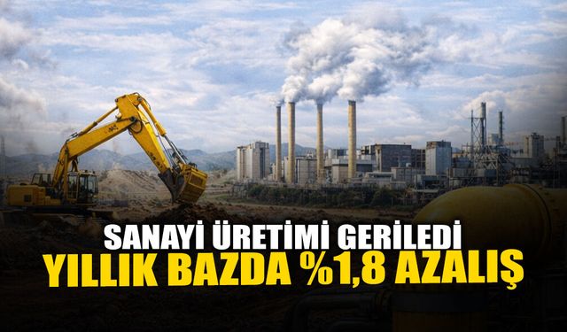 TÜİK Açıkladı: Sanayi Üretimi Geriledi