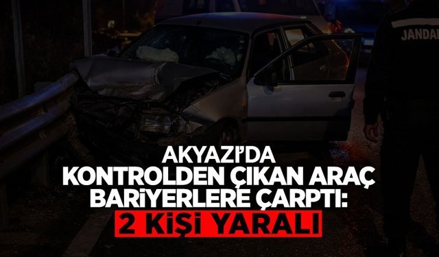 Kontrolden Çıkan Araç Bariyerlere Çarptı: 2 Yaralı