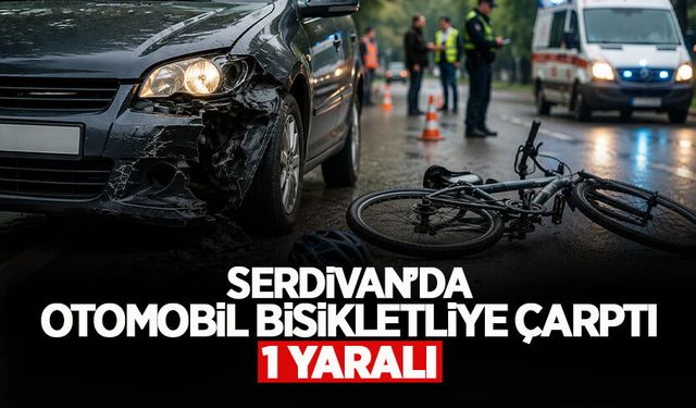 Serdivan’da Otomobil Bisikletliye Çarptı: 1 Yaralı