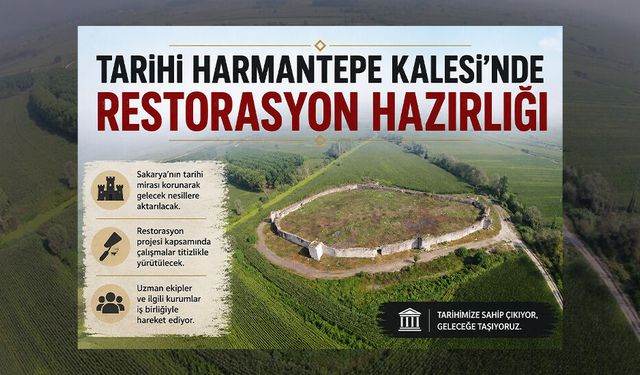 Tarihi Harmantepe Kalesi’nde Restorasyon Hazırlığı
