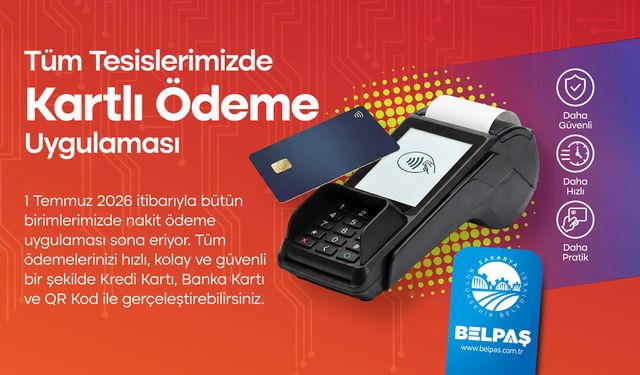 Büyükşehir'in Tüm Tesislerinde Sadece Kartla Ödeme Dönemi Başlıyor