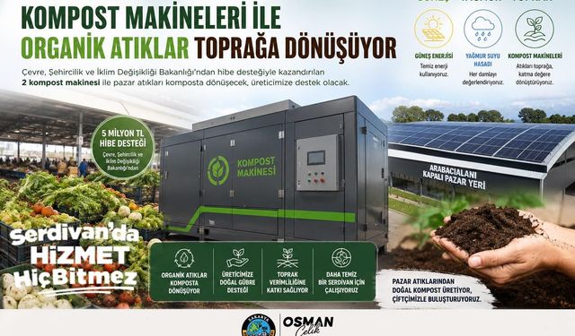 Serdivan'da Pazar Atıkları Organik Gübreye Dönüşecek