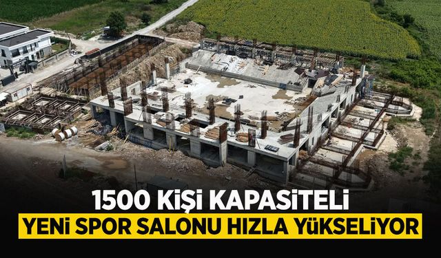1500 Kişi Kapasiteli Yeni Spor Salonu Hızla Yükseliyor