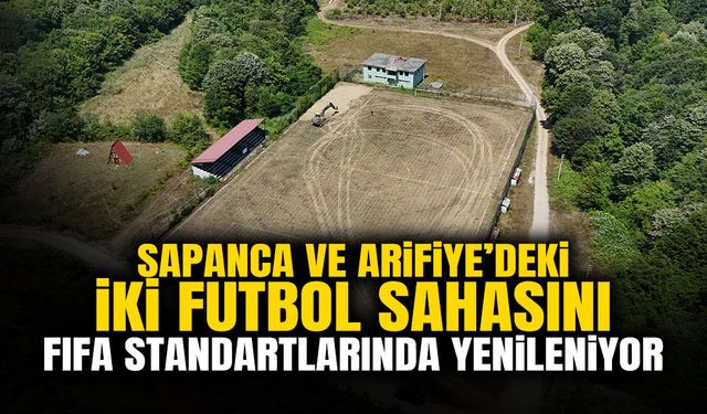İki Futbol Sahasını FIFA Standartlarında Yenileniyor