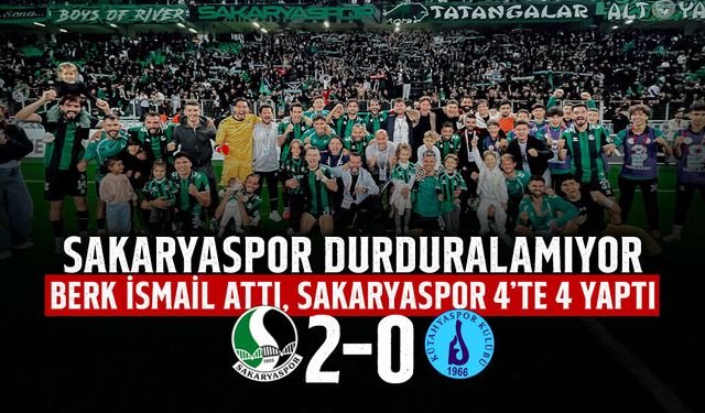 Berk İsmail Attı, Sakaryaspor 4’te 4 Yaptı