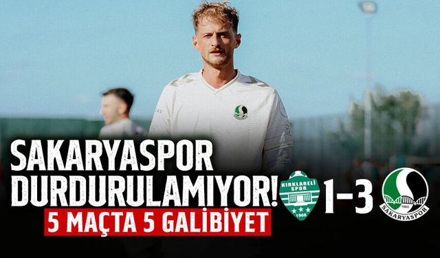 Sakaryaspor Durdurulamıyor: 5 Maçta 5 Galibiyet