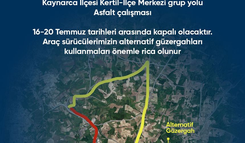 Büyükşehir Uyardı: Kaynarca’da O Güzergâh Yenileniyor