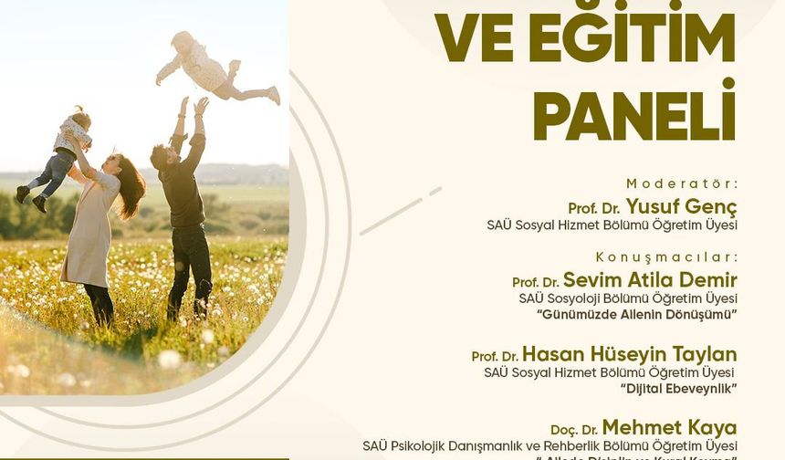 Karasu SGM’de Aile ve Eğitim Paneli Düzenlenecek