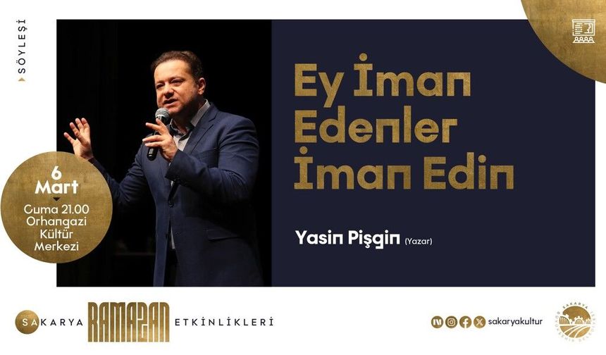 Ramazan Etkinliklerine Yasin Pişgin Konuk Oluyor