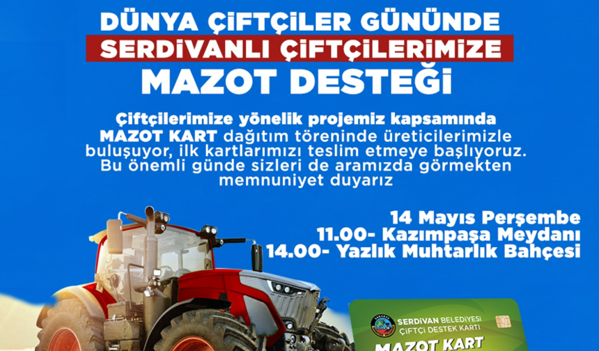 Serdivan'da Çiftçiye Dev Destek