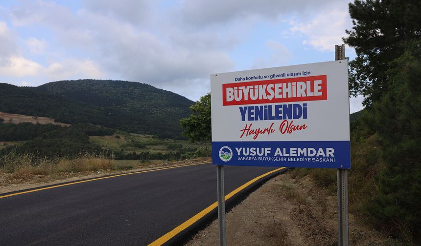 Geyve Alıplar’ın 9 Kilometrelik Yolu Yenilendi
