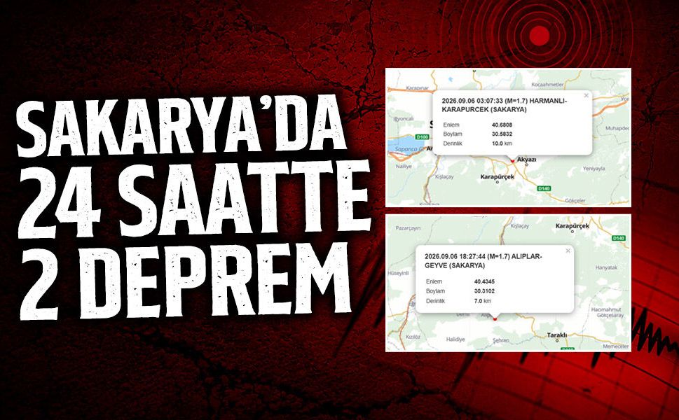 Sakarya'da 24 Saatte 2 Artçı Deprem!