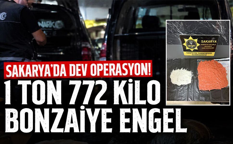 Sakarya’da Dev Operasyon: 1 Ton 772 Kilo Bonzaiye Engel