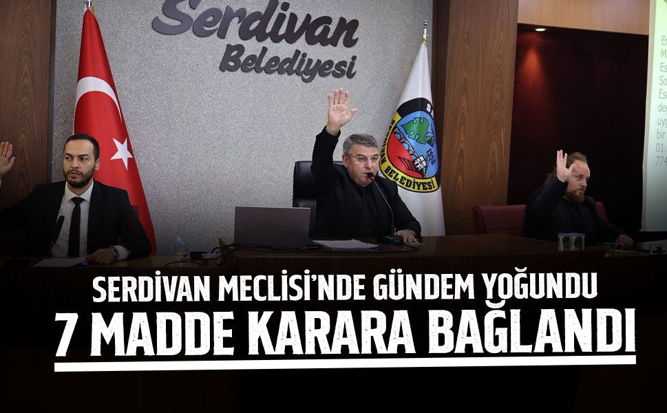 Serdivan Meclisi’nde 7 Madde Karara Bağlandı