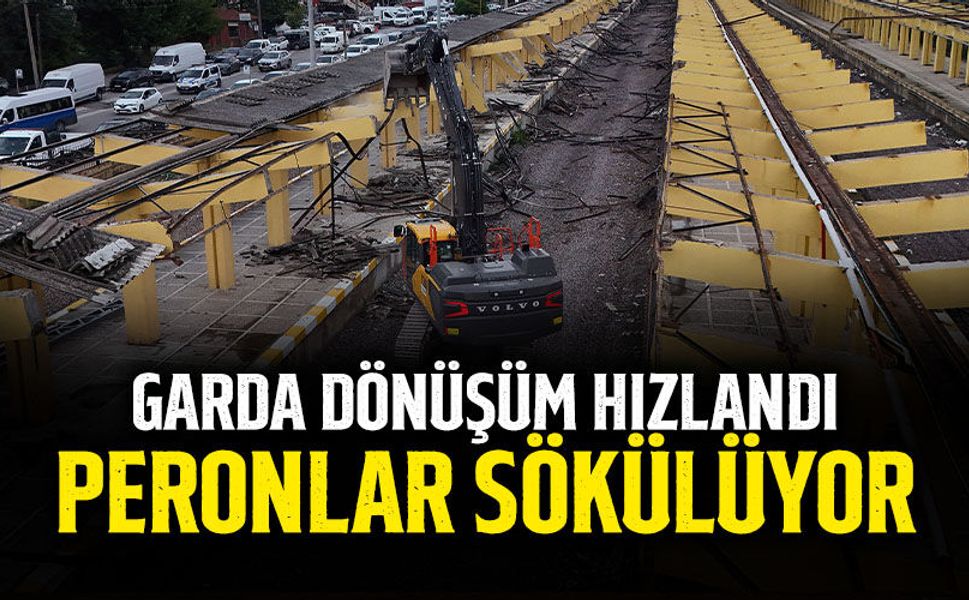 Adapazarı Garı’nda Dönüşüm Hızlandı: Peronlar Sökülüyor