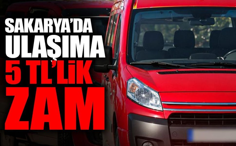 Sakarya'da Ulaşıma 5 TL'lik Zam