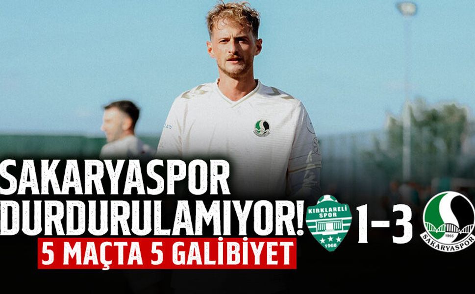 Sakaryaspor Durdurulamıyor: 5 Maçta 5 Galibiyet