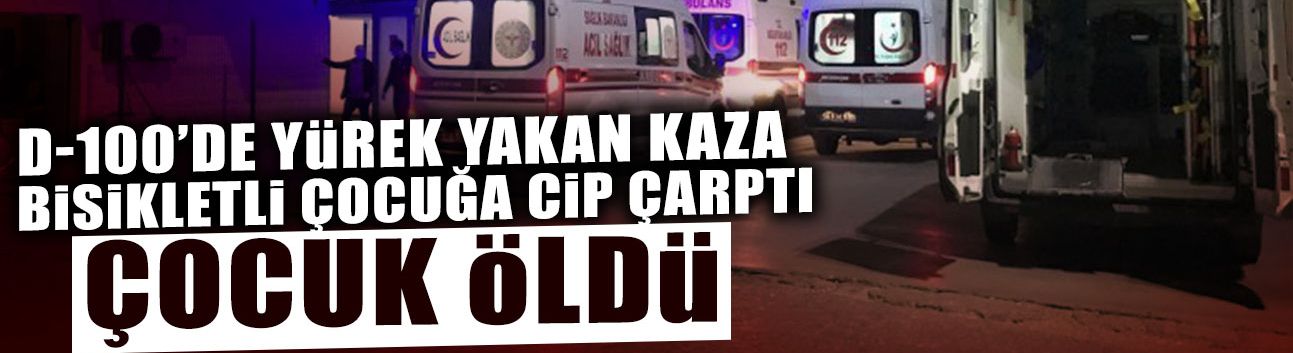 D-100'de Feci Kaza: Bisikletli Çocuk Hayatını Kaybetti
