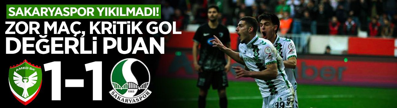 Sakaryaspor Zorlu Deplasmandan Puanı Çıkardı
